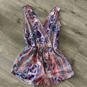Heartloom Multicolor Patterned Shorts Romper Size XS Jumpsuit
